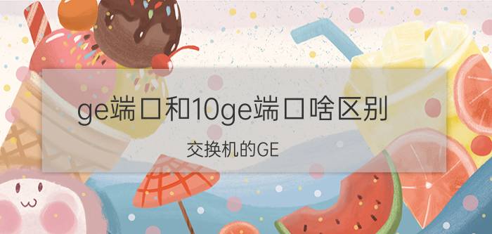 ge端口和10ge端口啥区别（交换机的GE\/10GE端口是什么意思）